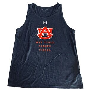 Under Armour Auburn Tigers Vintage Blue HeatGear Tank Top Shirt Men's Large‎ NWT